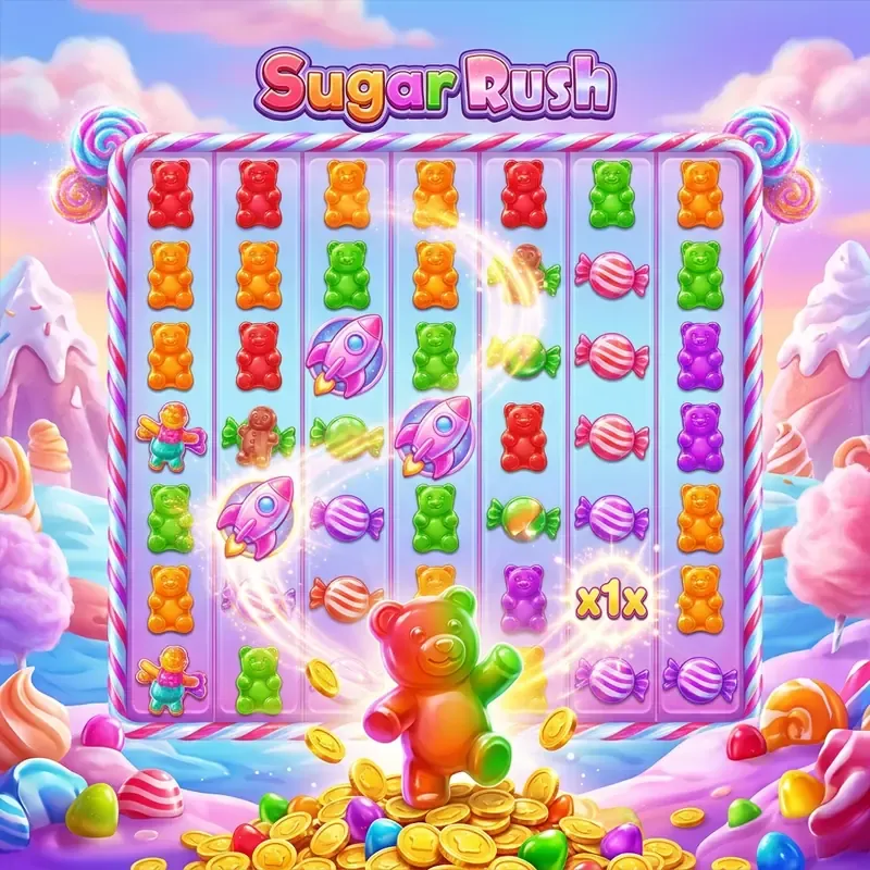 Sugar Rush slot demo, bonus λειτουργίες